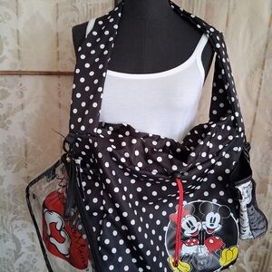 Polka Dot Mickey and Minnie Tote Bag NWT
